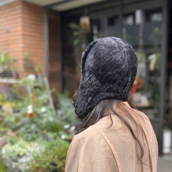 シャギーフライトキャップ ブラック｜ロイヤルガーデナーズクラブ公式通販